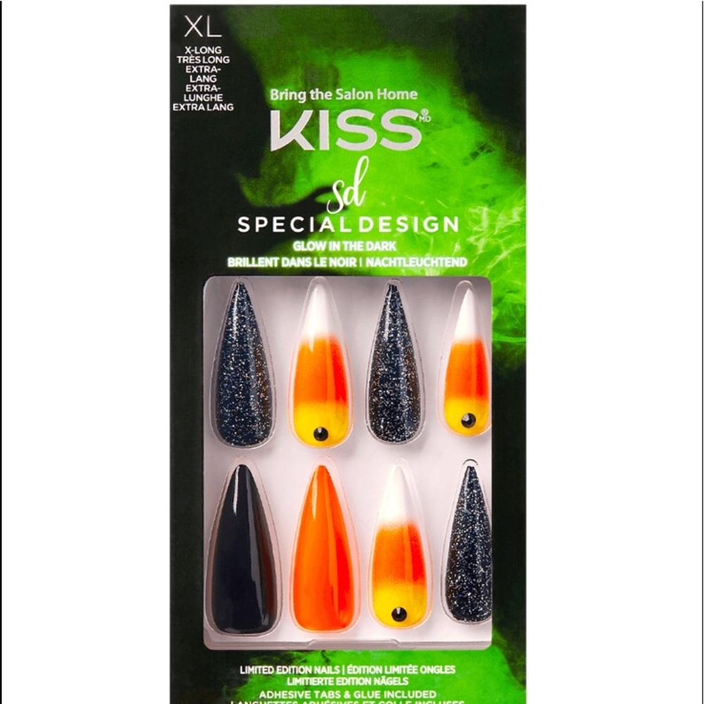 🎃💀👻🆕Kiss Halloween Nails 2021/22 in “Yo, Ho!” XL Length Nails!🎃🖤